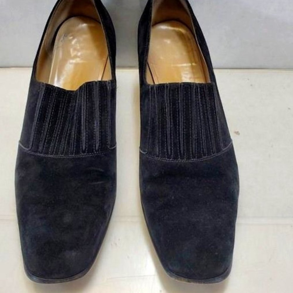 Salvatore Ferragamo Black Suede Women's Heel Shoes Size 10